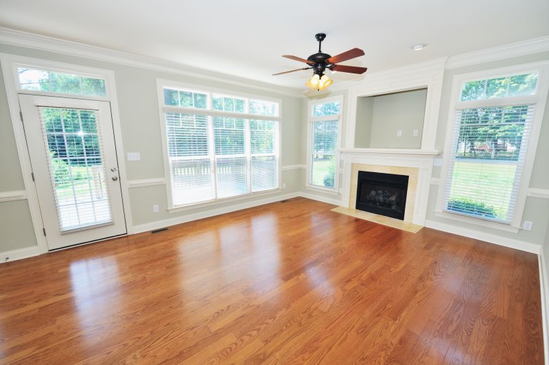 Family Room with Refinished Hardwood